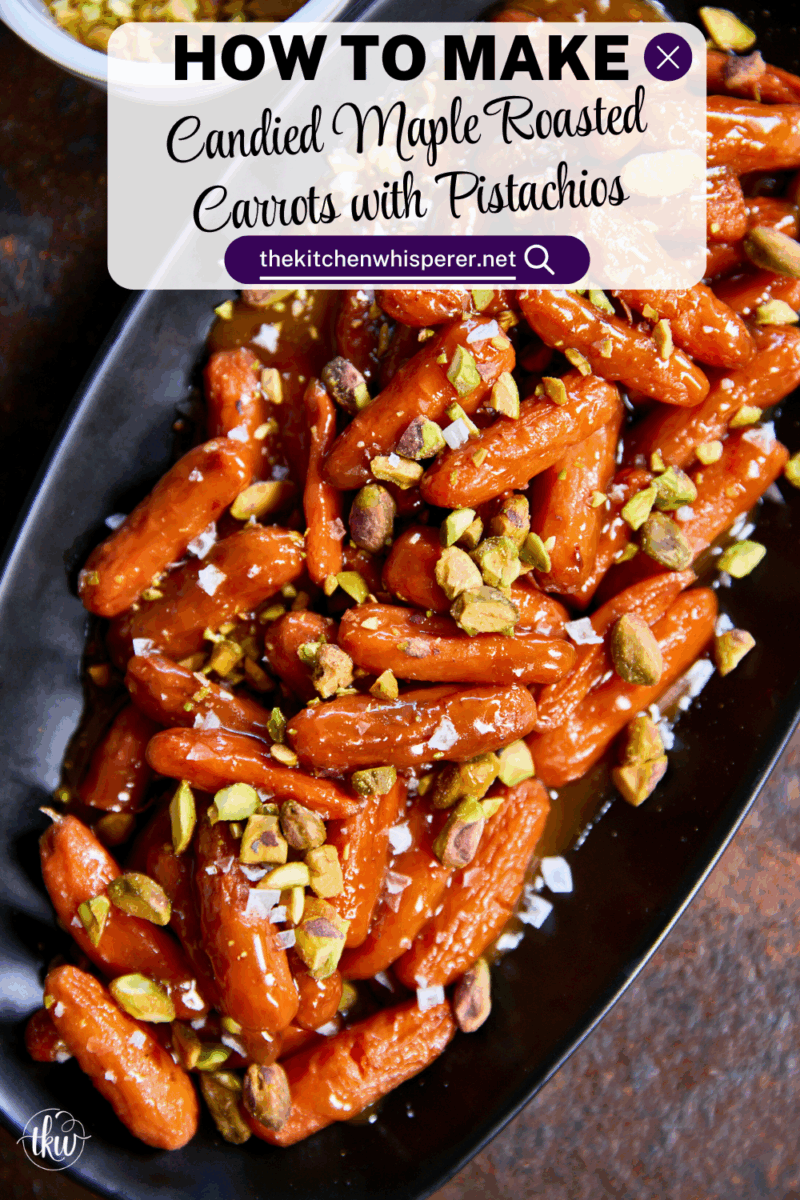 Turn ordinary carrots into something unforgettable! Roasted in a buttery, spiced maple sauce, then topped with toasted pistachios and a kiss of sea salt flakes, this side dish is guaranteed to steal the spotlight at any meal!