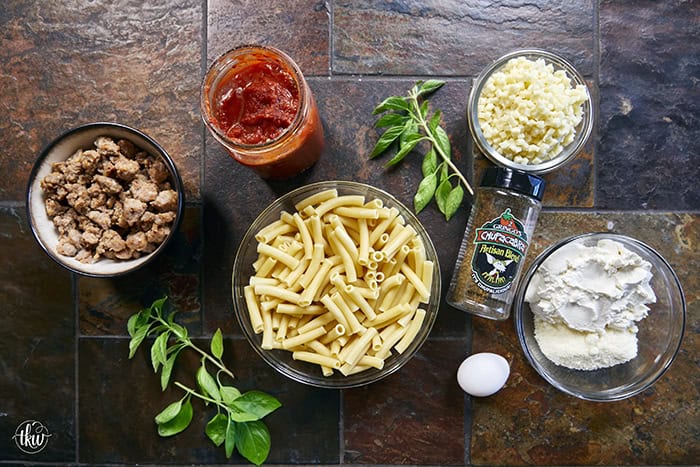 When you need something warm, hearty, & comforting that everyone will love, this dish always hits the spot. Layers of rich marinara, tender ziti, creamy three-cheese ricotta filling, and zesty Italian sausage come together to create a bubbling, irresistibly cheesy dinner everyone will love.