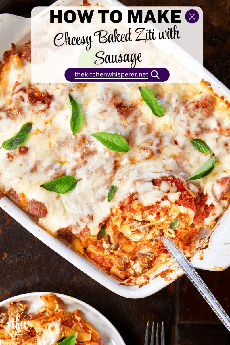 When you need something warm, hearty, & comforting that everyone will love, this dish always hits the spot. Layers of rich marinara, tender ziti, creamy three-cheese ricotta filling, and zesty Italian sausage come together to create a bubbling, irresistibly cheesy dinner everyone will love.