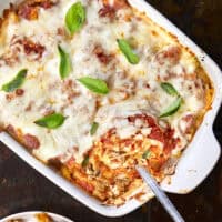 When you need something warm, hearty, & comforting that everyone will love, this dish always hits the spot. Layers of rich marinara, tender ziti, creamy three-cheese ricotta filling, and zesty Italian sausage come together to create a bubbling, irresistibly cheesy dinner everyone will love.