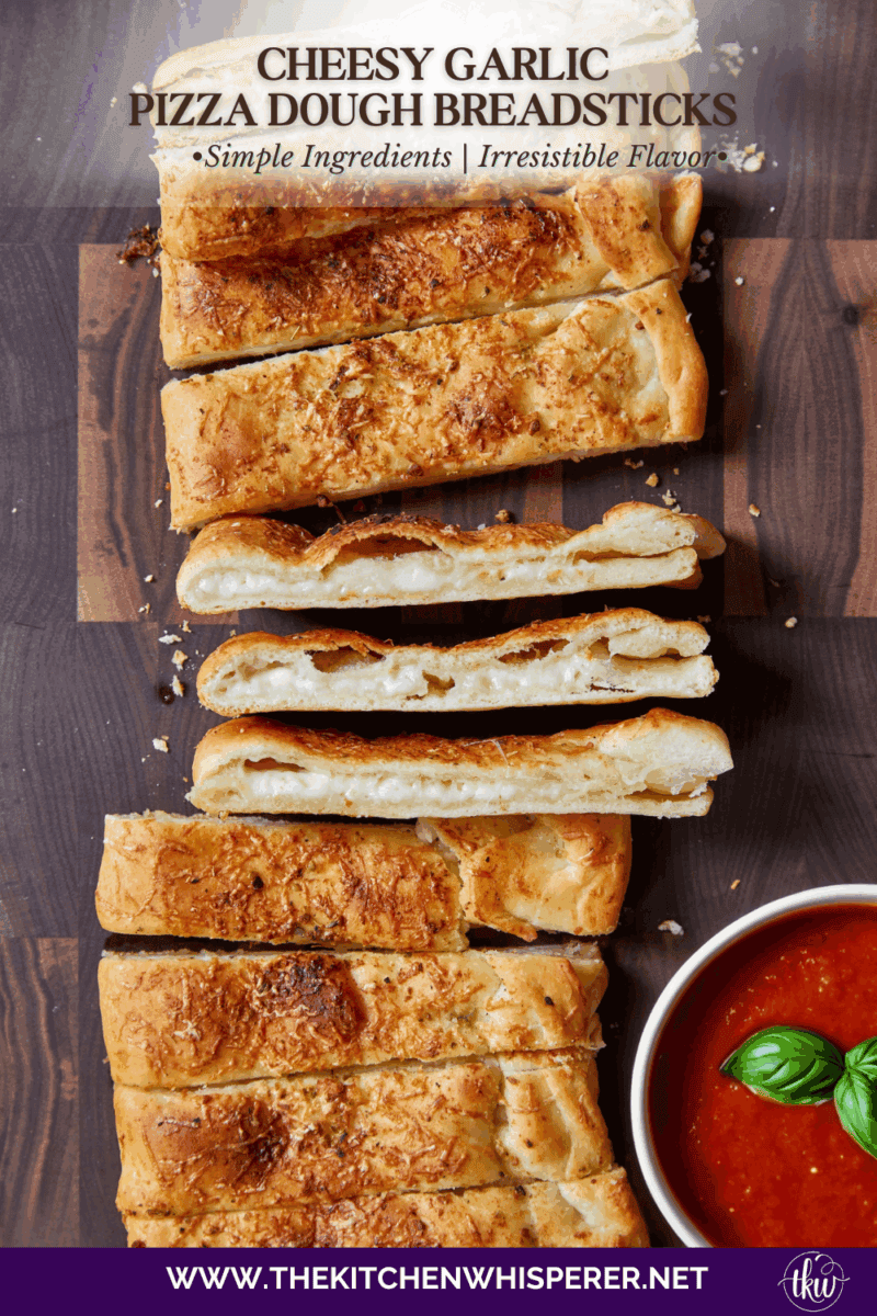 These cheese-stuffed breadsticks are the perfect blend of warm pizza dough, savory garlic butter, and gooey mozzarella for an irresistible bite! Made with simple pantry ingredients, they come together quickly for a delicious snack or the perfect side to any pizza or pasta night.