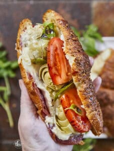 Italian Artichoke Boursin Croissant Sandwiches