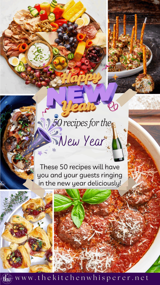 A collection of New Year’s Eve-inspired recipes to celebrate the holiday. These 50 recipes will have you and your guests ringing in the new year deliciously!