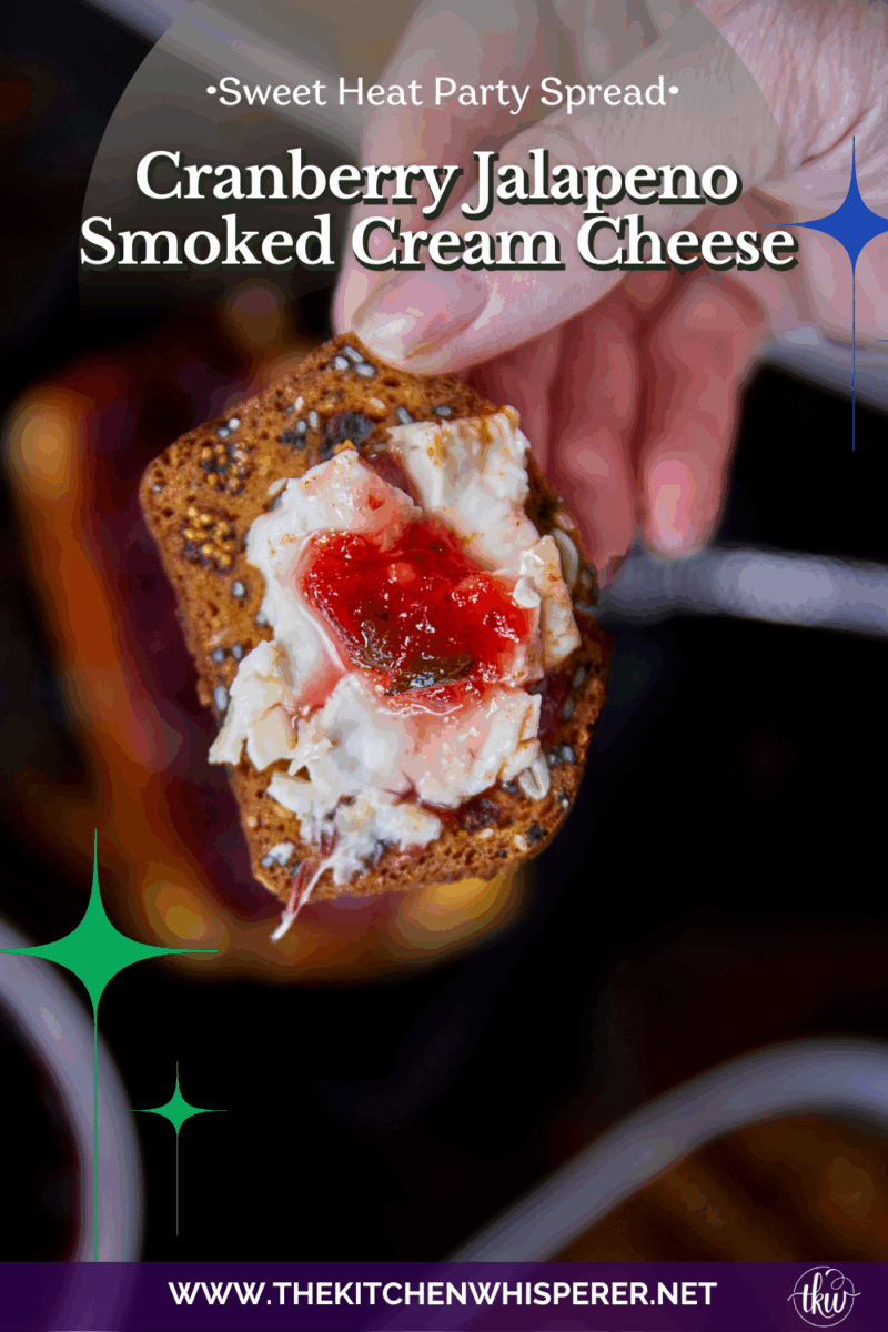 This cranberry jalapeño smoked cream cheese is one of those easy recipes everyone ends up asking for at the party. It’s sweet and tart with just a little heat, and it’s perfect spread on toast, bagels, crackers, or crostini for a festive, no-stress appetizer.