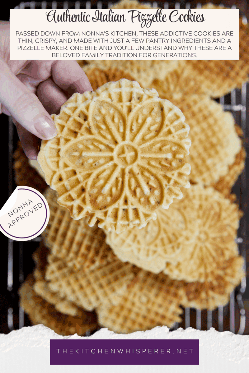 Passed down from Nonna's kitchen, these addictive cookies are thin, crispy, and made with just a few pantry ingredients and a pizzelle maker. One bite and you'll understand why these are a beloved family tradition for generations.