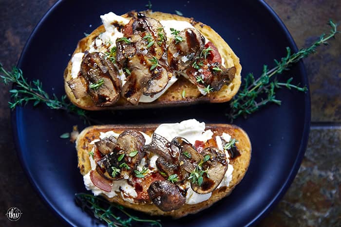 Made with sautéed mushrooms, crispy bacon, and creamy burrata, these grilled toast bites are an easy, one-pan dish that tastes restaurant-worthy. Perfect for entertaining or an indulgent lunch, this simple crostini is always a showstopper.
