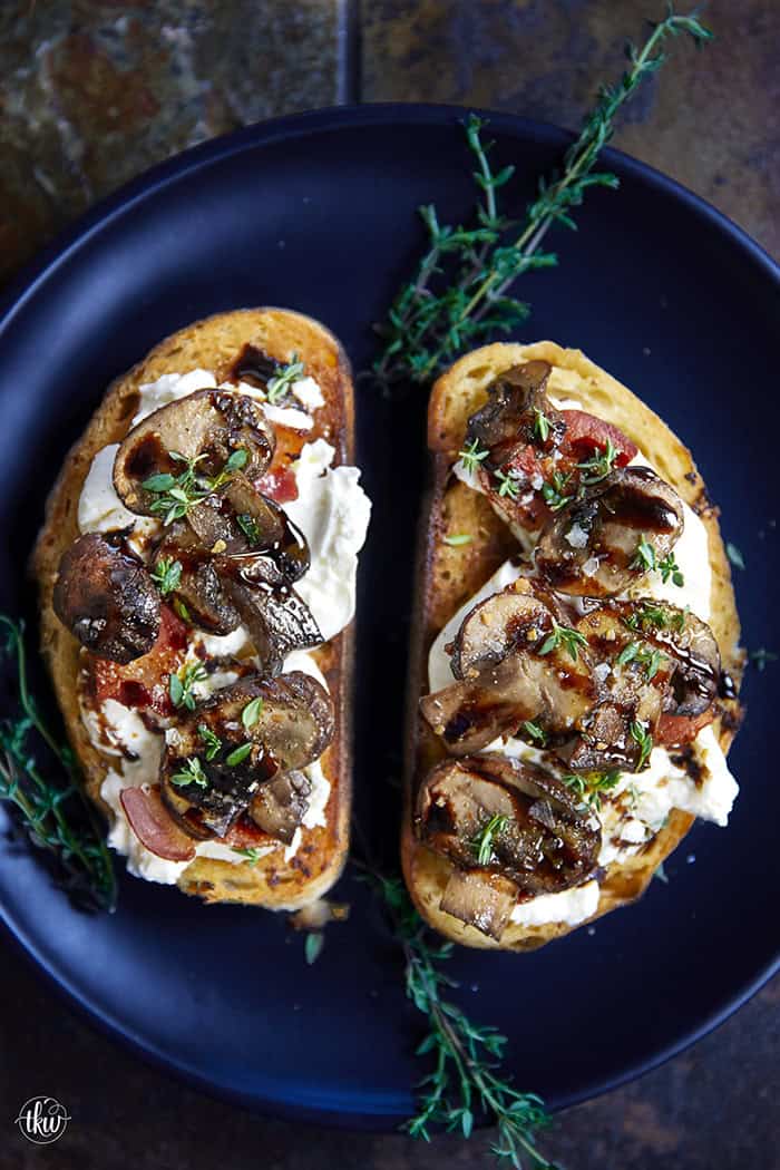 Made with sautéed mushrooms, crispy bacon, and creamy burrata, these grilled toast bites are an easy, one-pan dish that tastes restaurant-worthy. Perfect for entertaining or an indulgent lunch, this simple crostini is always a showstopper.