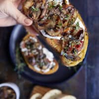 Made with sautéed mushrooms, crispy bacon, and creamy burrata, these grilled toast bites are an easy, one-pan dish that tastes restaurant-worthy. Perfect for entertaining or an indulgent lunch, this simple crostini is always a showstopper.
