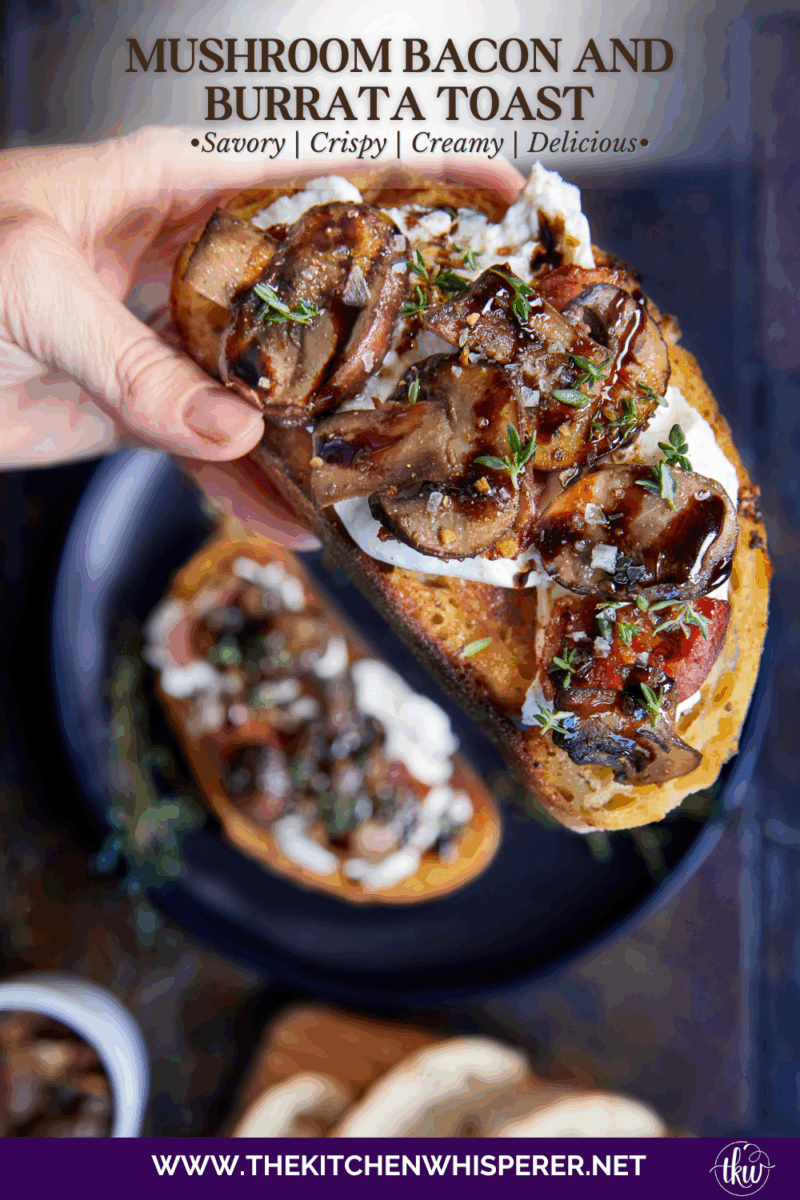 Made with sautéed mushrooms, crispy bacon, and creamy burrata, these grilled toast bites are an easy, one-pan dish that tastes restaurant-worthy. Perfect for entertaining or an indulgent lunch, this simple crostini is always a showstopper.