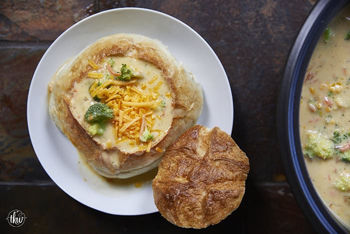 This homemade creamy broccoli cheddar soup is rich with real sharp cheddar, simple ingredients, and big on comfort food flavor. It's cheesy, cozy, and endlessly comforting, making it feel like a warm hug for your soul with every bite.