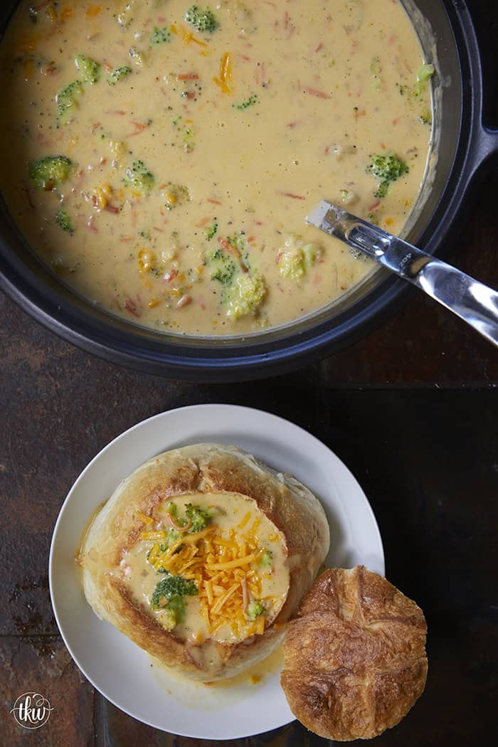 This homemade creamy broccoli cheddar soup is rich with real sharp cheddar, simple ingredients, and big on comfort food flavor. It's cheesy, cozy, and endlessly comforting, making it feel like a warm hug for your soul with every bite.