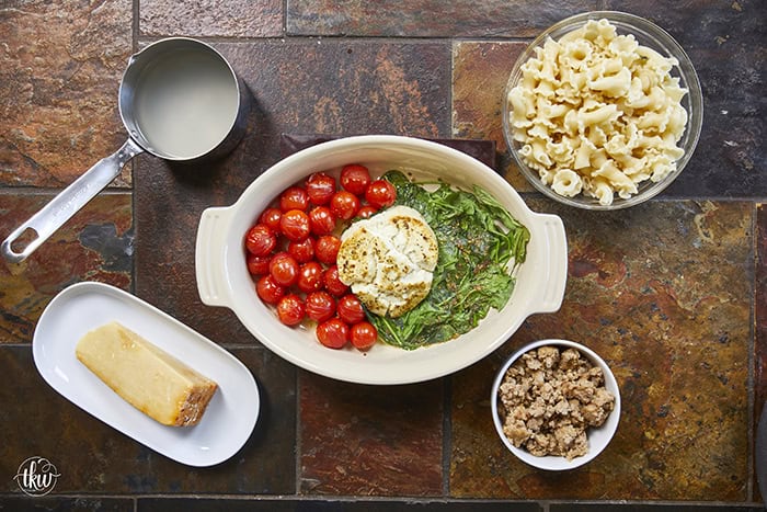 Made with Italian sausage, spinach, cherry tomatoes, and creamy Boursin cheese, this pasta is rich, comforting, and ready in under 30 minutes. It's an easy go-to for meal prep or a cozy night in.