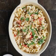 30-Minute Creamy Boursin Pasta with Sausage and Spinach
