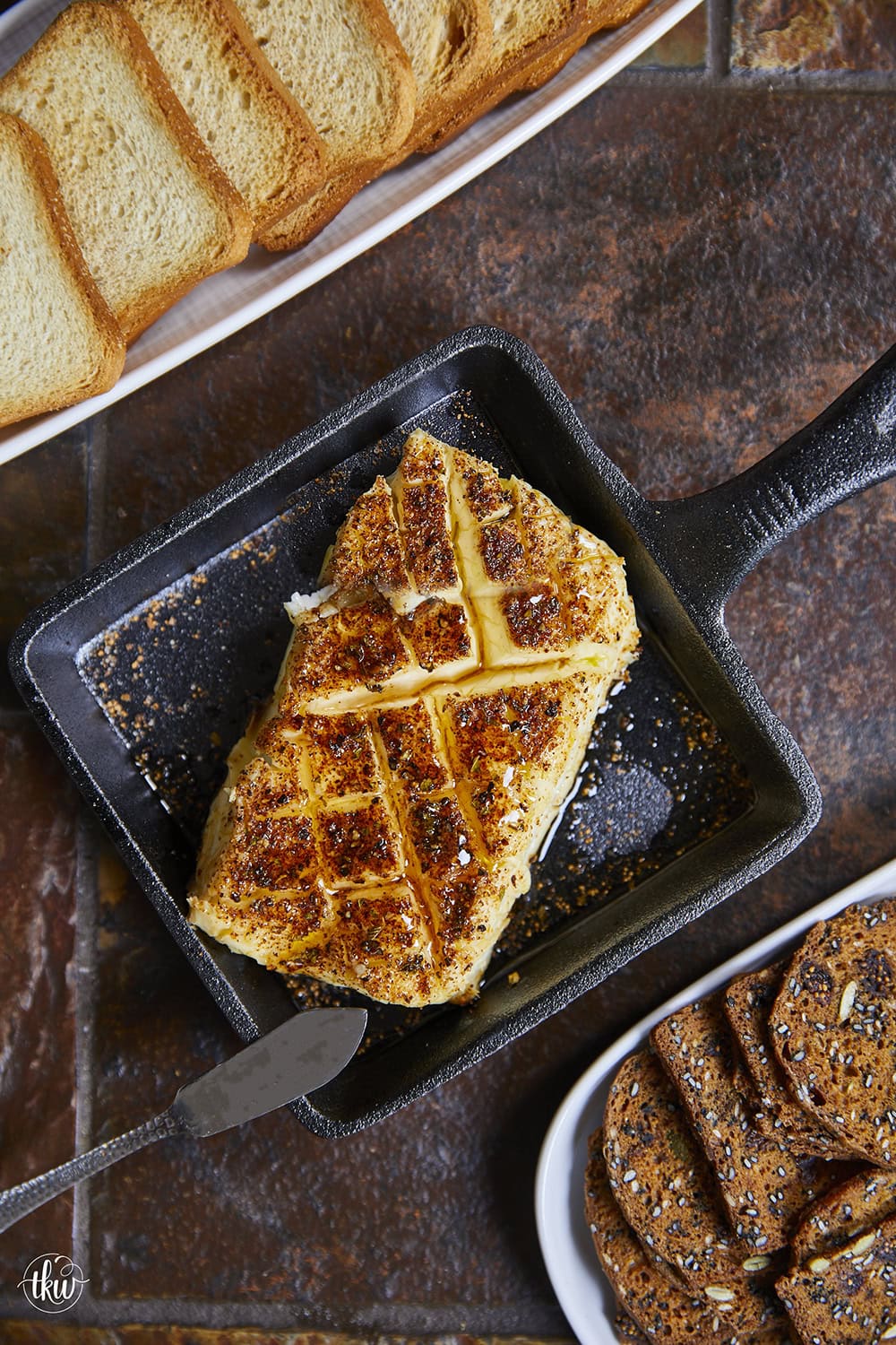 Smoked Mango Chipotle Cream Cheese with Hot Honey (Easy Appetizer)