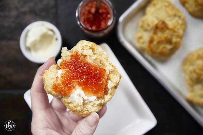 There is nothing quite like the smell of warm, buttery biscuits in the kitchen to bring back those childhood memories of Mom's kitchen. My family's tried-and-true buttermilk drop biscuits are pure love, with a golden crunch, a fluffy center, and a buttery bite!