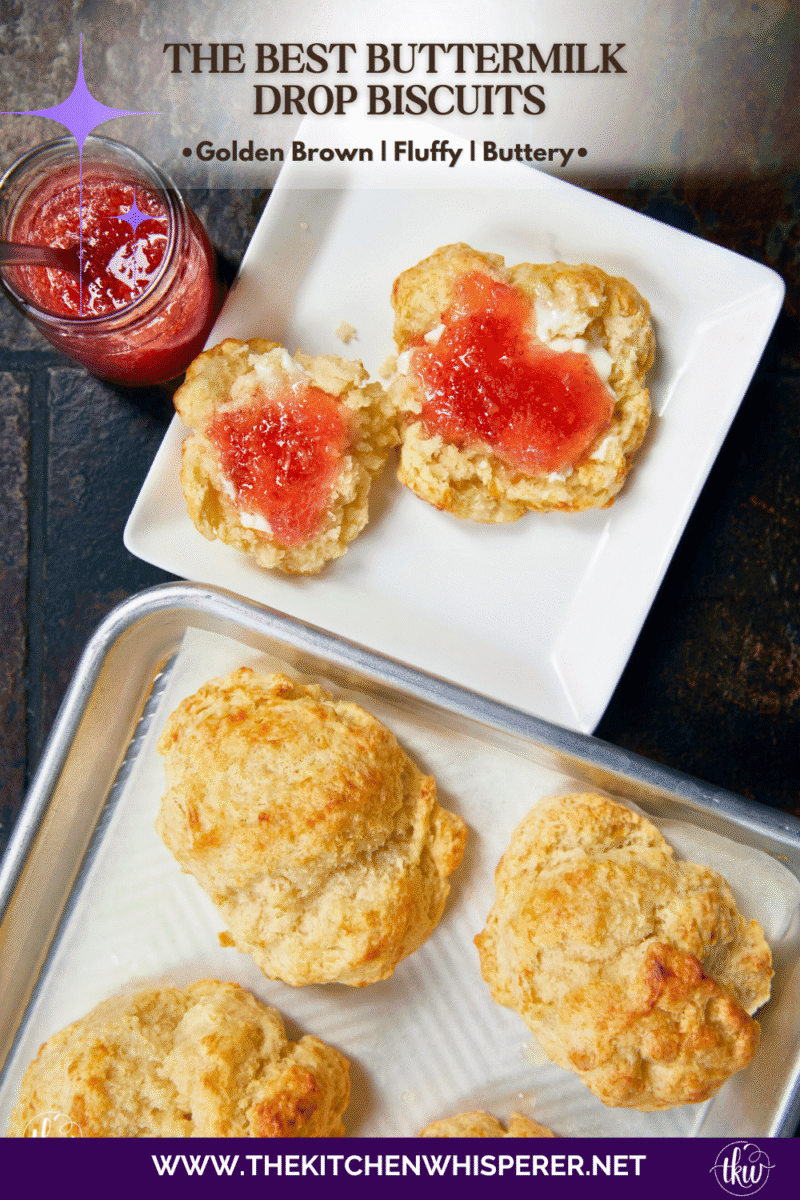 There is nothing quite like the smell of warm, buttery biscuits in the kitchen to bring back those childhood memories of Mom's kitchen. My family's tried-and-true buttermilk drop biscuits are pure love, with a golden crunch, a fluffy center, and a buttery bite!