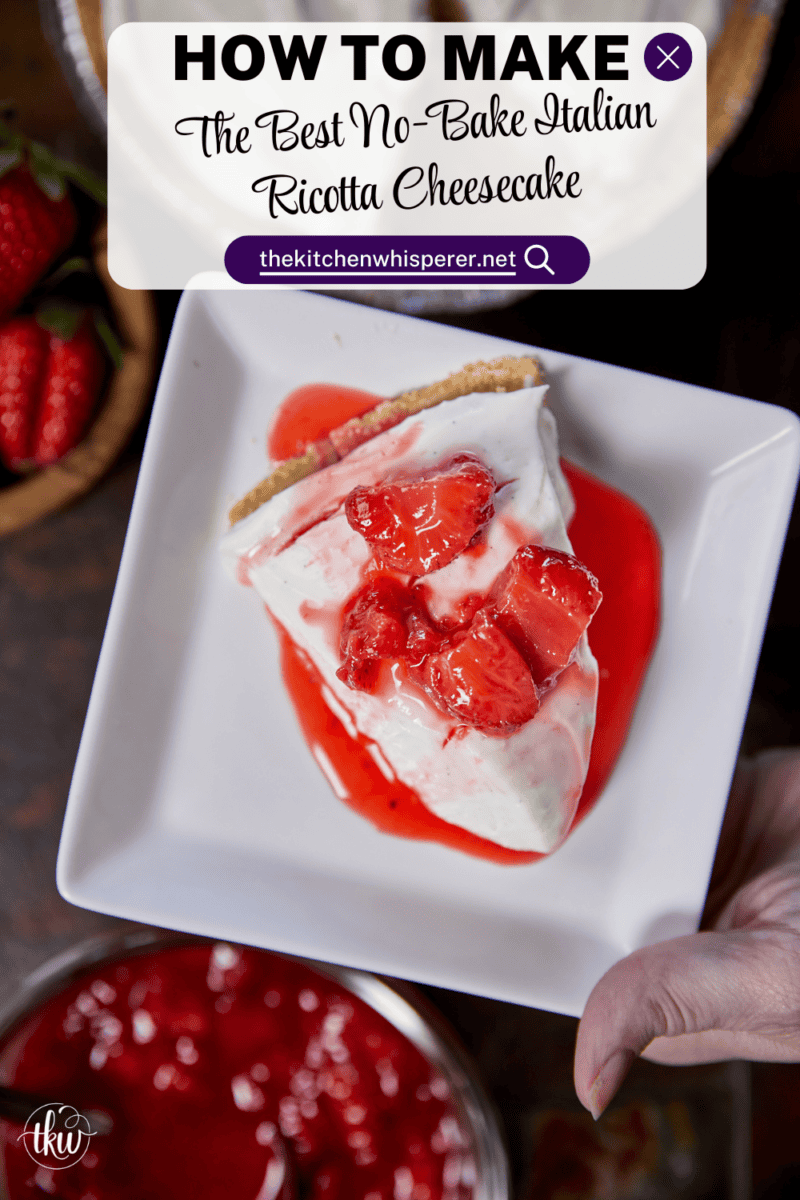 This No-Bake Italian Ricotta Cheesecake is incredibly light, silky, and flecked with real vanilla bean. It’s an elevated, elegant twist on a classic no-bake recipe that takes zero effort. Perfect for dinner parties or a weekend treat! #NoBakeCheesecake #NoBakeRecipe #ItalianDessert #CheesecakeLovers #DessertInspo