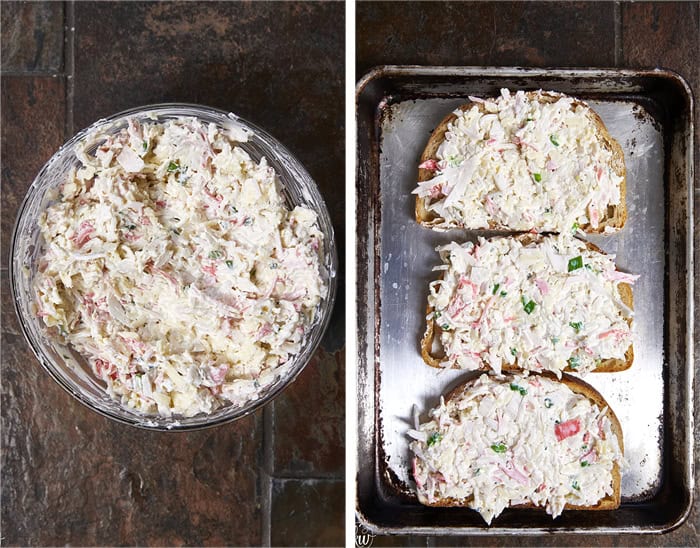 Looking for the ultimate easy appetizer? This Creamy Garlic & Herb Crab Toast is the perfect 25-minute snack! 🦀✨ Made with rich Kewpie mayo, surimi, fresh chives, and melted cheese on crispy sourdough. It’s an elevated, restaurant-quality recipe that’s surprisingly budget-friendly. Perfect for game day, brunch, or a quick savory snack! #CrabToast #KewpieMayo #EasyAppetizer #SeafoodRecipe #PartyFood