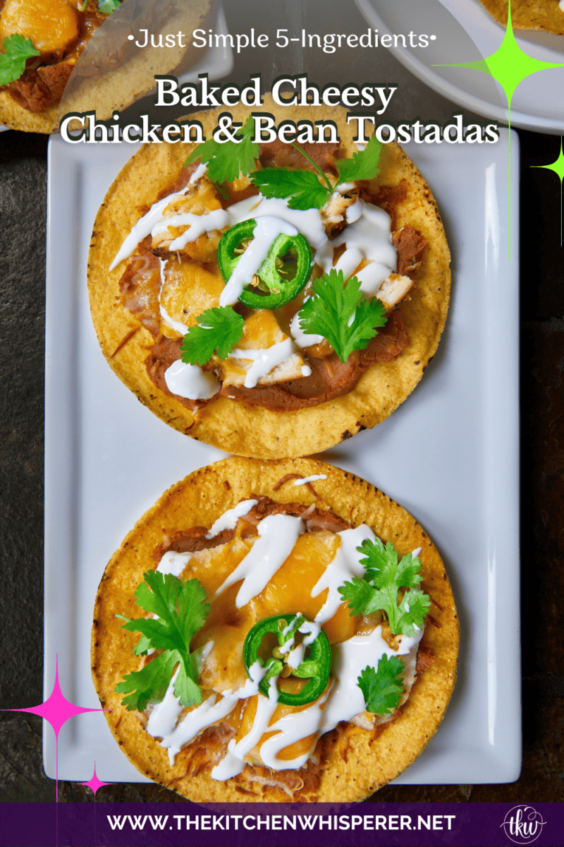 The crunch you've been craving! These Loaded Chicken and Bean Tostadas feature golden-baked shells, seasoned refried beans, juicy chicken, bubbly Mexican cheese, and spicy jalapeños. Finished with a cool sour cream sauce and fresh cilantro for that perfect creamy-meets-crunchy bite. If you love tacos, you have to try this 30-minute twist! #ChickenTostadas #30MinuteMeals #EasyMexicanRecipes #WeeknightDinnerIdeas #BudgetFriendlyCooking The crunch you've been craving! These Loaded Chicken and Bean Tostadas feature golden-baked shells, seasoned refried beans, juicy chicken, bubbly Mexican cheese, and spicy jalapeños. Finished with a cool sour cream sauce and fresh cilantro for that perfect creamy-meets-crunchy bite. If you love tacos, you have to try this 30-minute twist! #ChickenTostadas #30MinuteMeals #EasyMexicanRecipes #WeeknightDinnerIdeas #BudgetFriendlyCooking