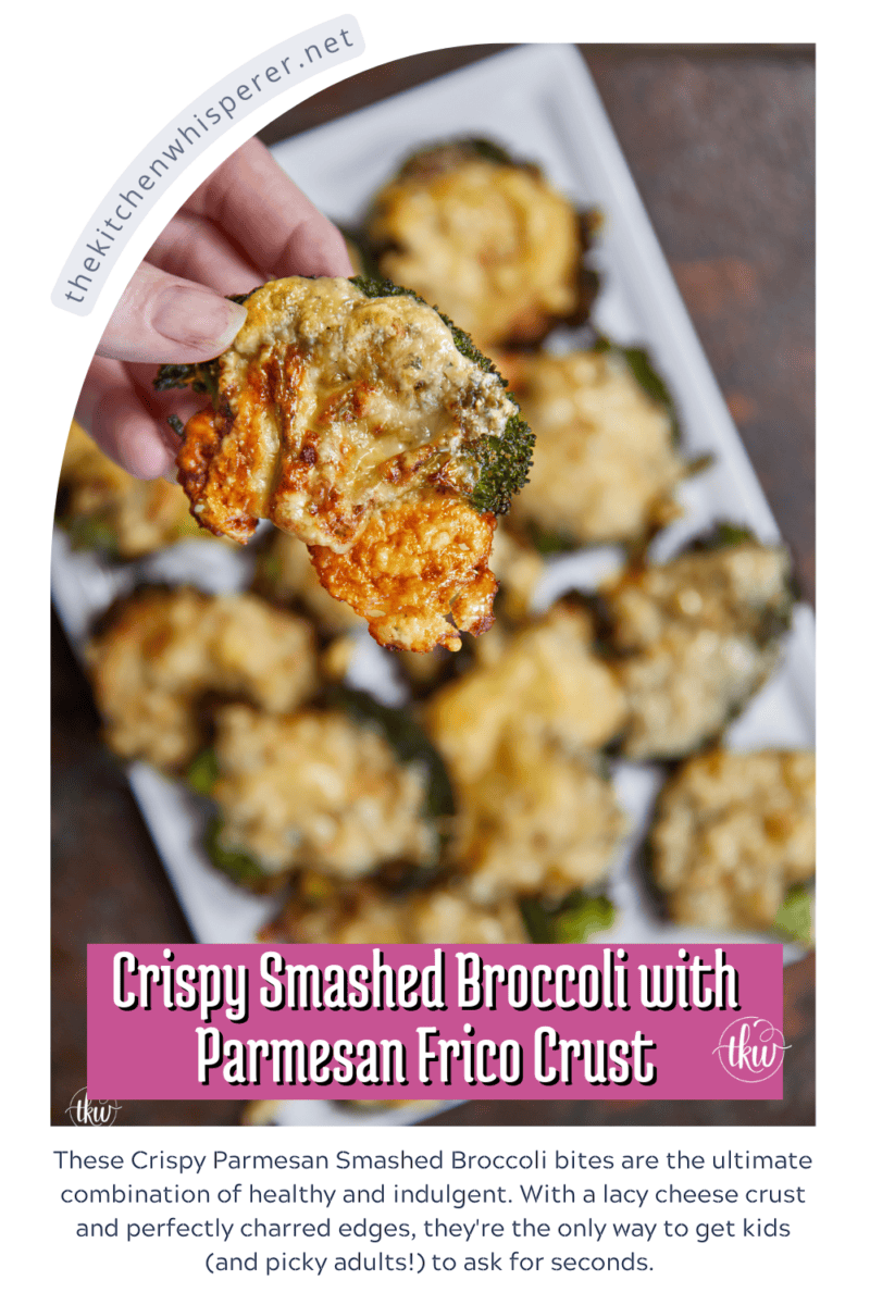 The vegetable recipe that will have everyone asking for seconds! 🥦🧀 These Crispy Parmesan Smashed Broccoli bites are steamed, smashed, and roasted until they form a golden, lacy cheese crust. Only 4 ingredients and 4 steps to the best healthy snack you've ever tasted! #SmashedBroccoli #ParmesanFrico #HealthySnacks #EasySideDish