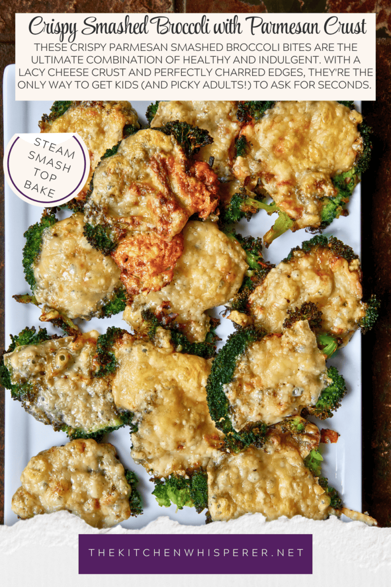The vegetable recipe that will have everyone asking for seconds! 🥦🧀 These Crispy Parmesan Smashed Broccoli bites are steamed, smashed, and roasted until they form a golden, lacy cheese crust. Only 4 ingredients and 4 steps to the best healthy snack you've ever tasted! #SmashedBroccoli #ParmesanFrico #HealthySnacks #EasySideDish