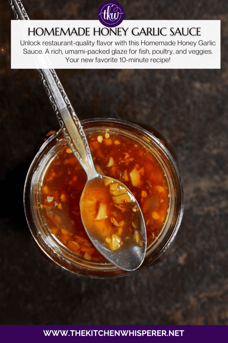 Unlock restaurant-quality flavor with this Homemade Honey Garlic Sauce. A rich, umami-packed glaze for fish, poultry, and veggies. Your new favorite 10-minute recipe! #HoneyGarlic #EasyRecipes #MealPrep #HoneyGarlicSauce #EasyDinnerIdeas #PantryStaples