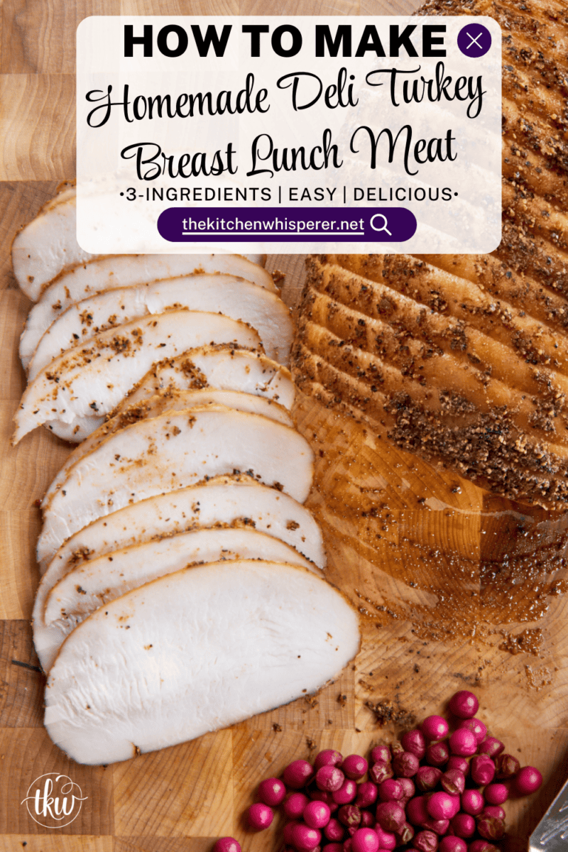 This homemade deli-style turkey breast lunch meat has only three ingredients, is easy to make, is budget-friendly, and is perfect for all your sandwiches! Skip the deli counter and make your lunch meat at home!