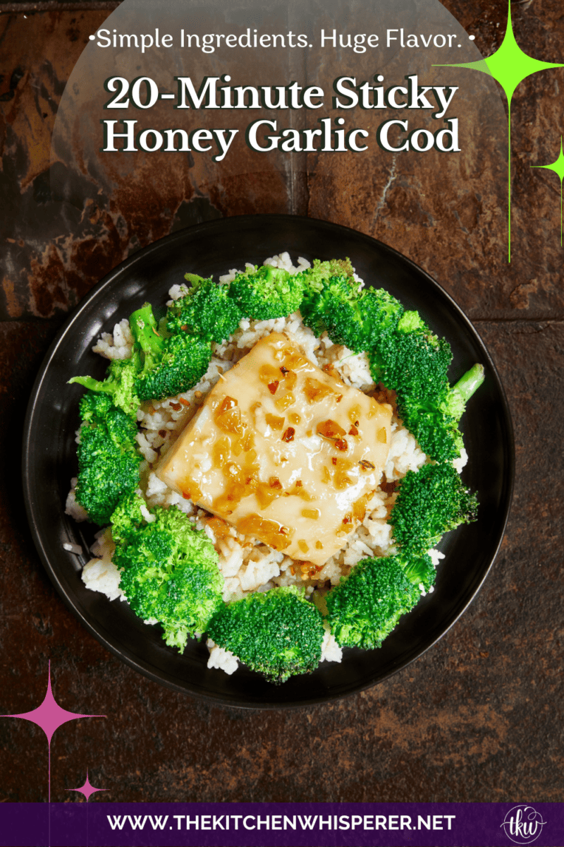 This honey garlic baked cod is flaky, caramelized on the edges, and honestly tastes way more expensive than it actually is. Transform your simple baked fish into an elegant meal any night of the week. #EasyRecipes #HealthyDinner #CodRecipe #honeygarlicsauce #stirfrysauce #bakedwhitefish