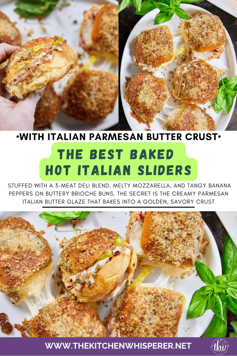 Upgrade your sandwich game with these Hot Italian Sliders! 🥪 Stuffed with a 3-meat deli blend, melty mozzarella, and tangy banana peppers on buttery brioche buns. The secret is the creamy Parmesan Italian butter glaze that bakes into a golden, savory crust. Whether you're meal prepping for the week, heading to a backyard cookout, or need a quick crowd-pleasing dinner, these are the perfect one-handed bite. Instructions included for the oven, smoker, and grill! #ItalianSliders #MealPrepRecipes #easyappetizers #cookoutfoods #potluckrecipes #EasyDinner #PartyFood