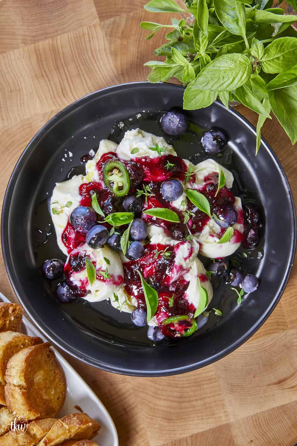 Sweet Heat Blueberry Jalapeno Jam Burrata