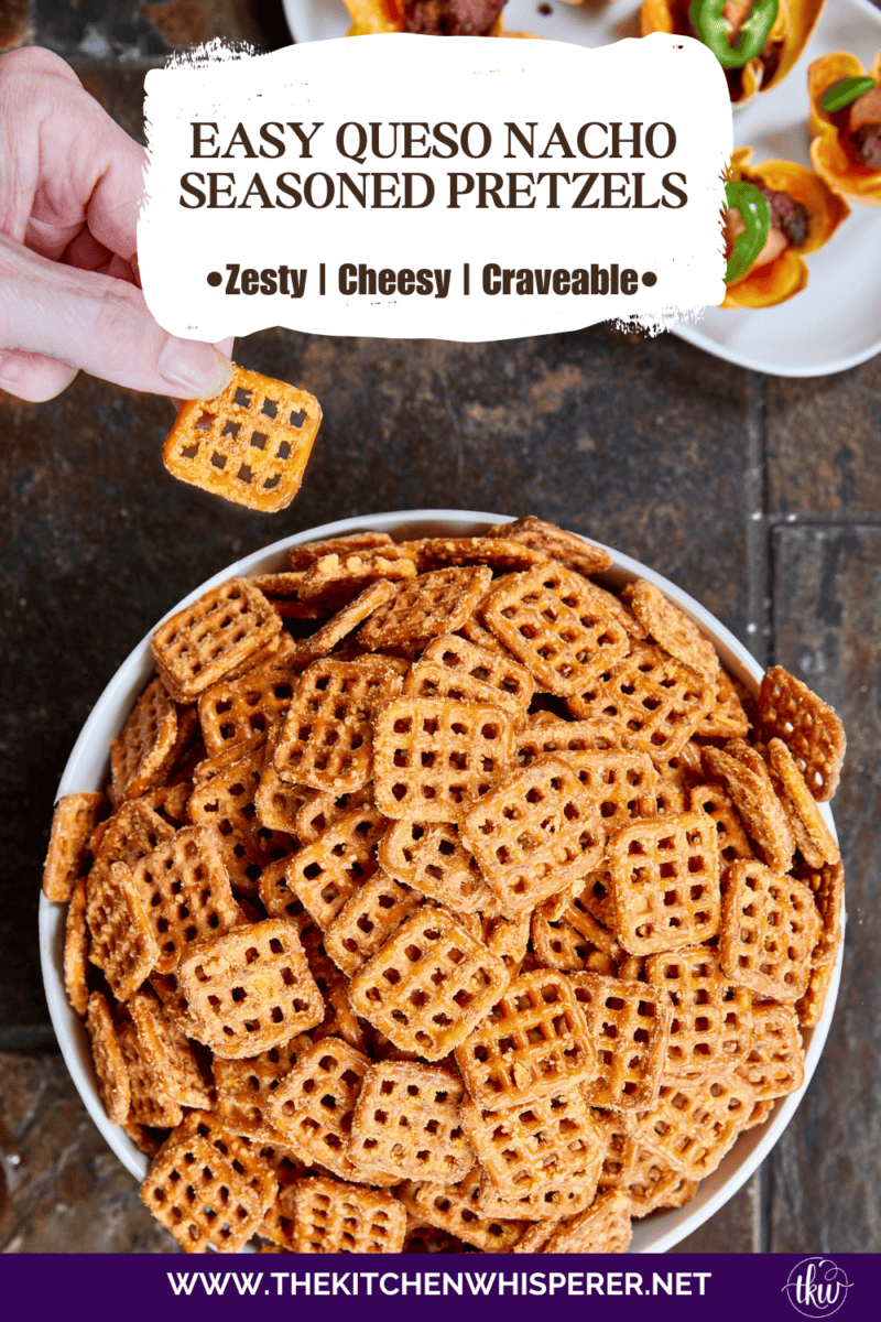 We’re taking a basic bag of store-bought pretzels and giving them a major glow-up with zesty nacho cheese seasoning and pantry spices. They take just minutes to prep and are the perfect addictive snack for game night, cookouts, or your next movie marathon! #GameDaySnacks #SeasonedPretzels #EasyAppetizers