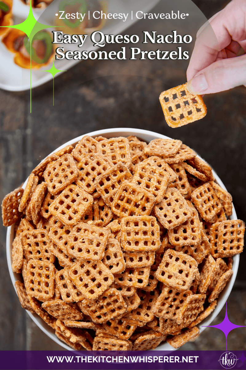 We’re taking a basic bag of store-bought pretzels and giving them a major glow-up with zesty nacho cheese seasoning and pantry spices. They take just minutes to prep and are the perfect addictive snack for game night, cookouts, or your next movie marathon! #GameDaySnacks #SeasonedPretzels #EasyAppetizers