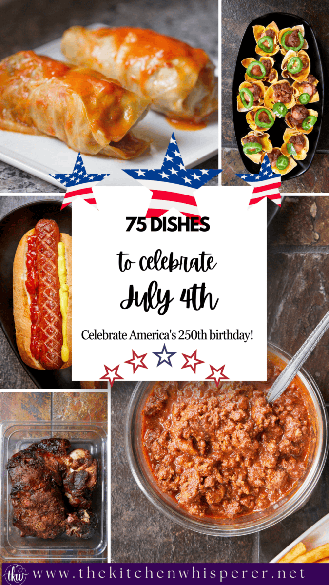 Celebrate America's 250th birthday with 75 of the best Fourth of July recipes! Whether you're planning a backyard BBQ, family cookout, or neighborhood potluck, these easy appetizers, mains, side dishes, and desserts have your Independence Day covered.#4thofjuly #july4threcipes #4thofjulyrecipes