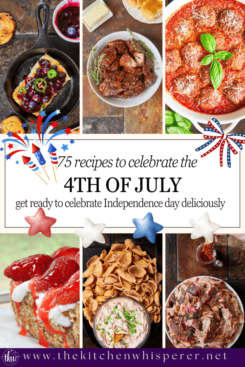 Celebrate America's 250th birthday with 75 of the best Fourth of July recipes! Whether you're planning a backyard BBQ, family cookout, or neighborhood potluck, these easy appetizers, mains, side dishes, and desserts have your Independence Day covered.#4thofjuly #july4threcipes #4thofjulyrecipes