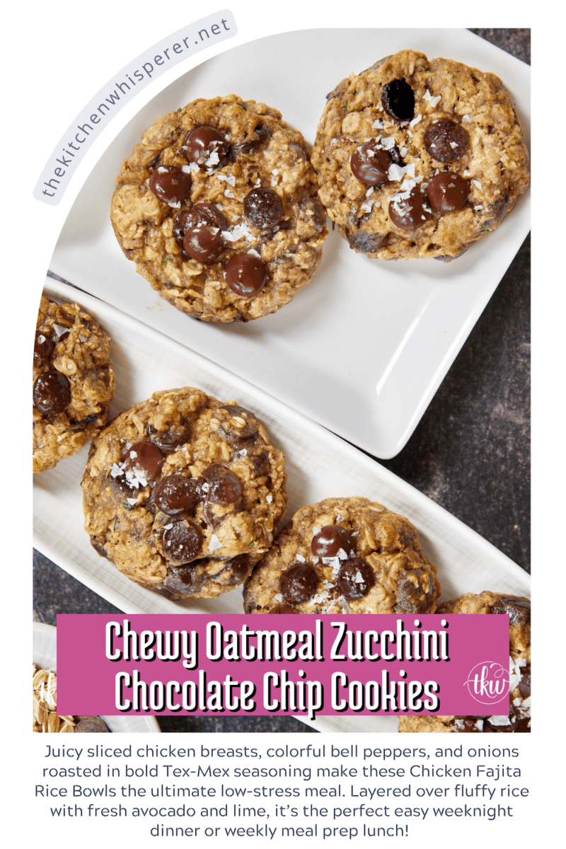 Turn fresh garden zucchini into the ultimate decadent dessert! These thick, chewy oatmeal zucchini chocolate chip cookies pack the perfect balance of hearty oats and gooey dark chocolate pockets, all with deep notes of brown sugar and molasses. Discover the dual-oat secret to keeping these bakery-style cookies perfectly chewy and never cakey. #zucchinicookies #oatmealchocolatechip #cookiesofpinterest