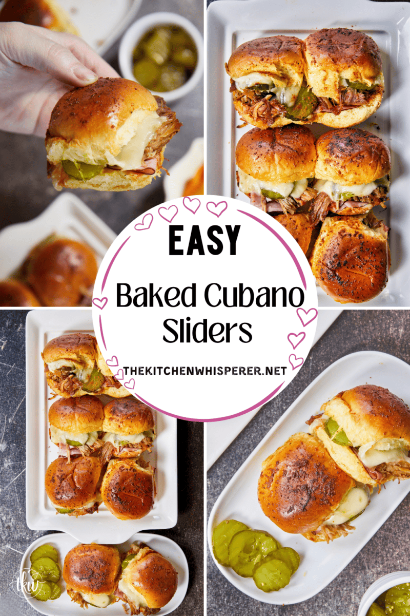 Skip the sandwich press and turn leftover pulled pork into these Easy Baked Cubano Sliders! Layered on sweet brioche rolls with Black Forest ham, dill pickles, Swiss cheese, and brushed with BBQ-spiced butter. Built all in one dish for game day parties, easy weeknight dinners, or casual cookouts.