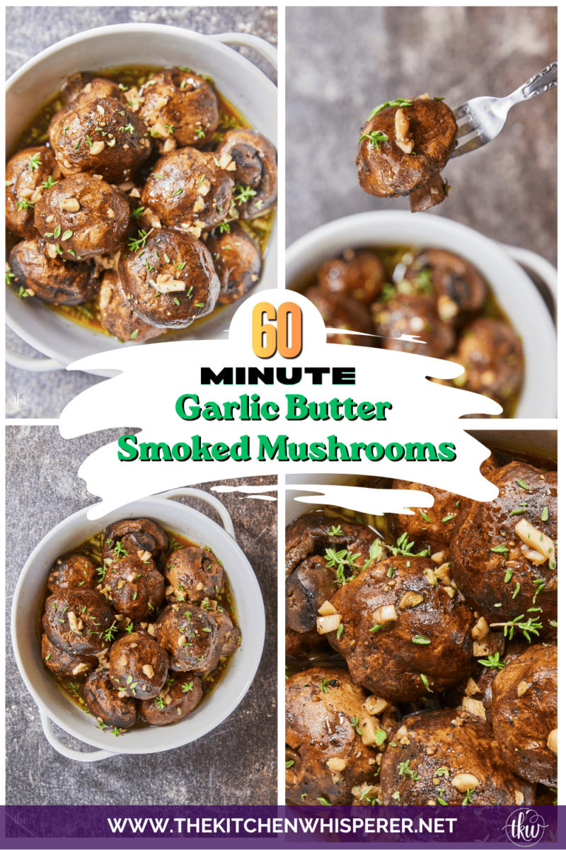 Get tender, juicy mushrooms coated in a rich, bubbling garlic butter glaze with a hit of hardwood smoke. Dry-smoking them at 250°F lets every cap soak up maximum hardwood flavor before taking a cozy butter bath. Tap to learn the simple two-step method that creates the ultimate steakhouse side!