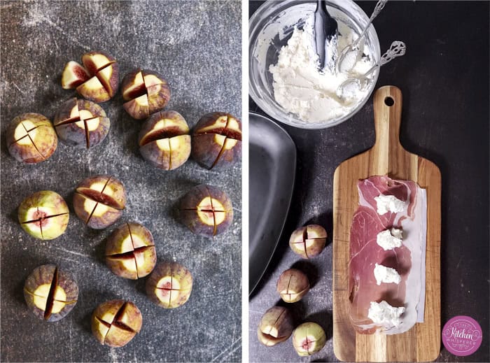 Elegant, easy, and ready in 15 minutes! Fresh figs are stuffed with fluffy whipped goat cheese, wrapped in savory prosciutto, and drizzled with balsamic glaze. Try this simple appetizer today!