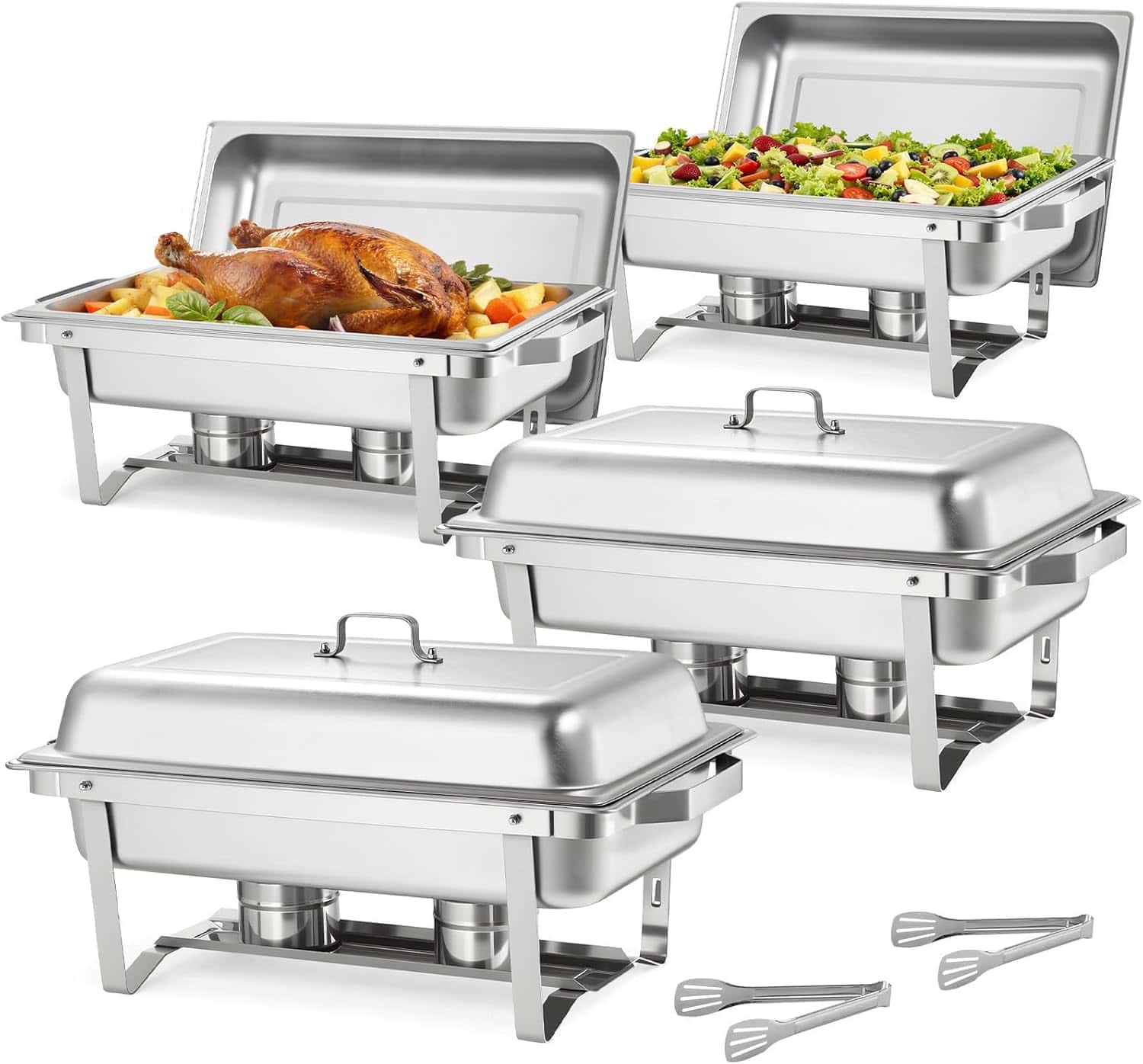 9Qt 4 Pack Stainless Steel Chafing Dish set
