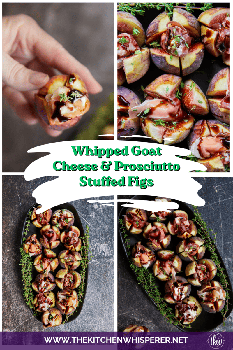 Elegant, easy, and ready in 15 minutes! Fresh figs are stuffed with fluffy whipped goat cheese, wrapped in savory prosciutto, and drizzled with balsamic glaze. Try this simple appetizer today!