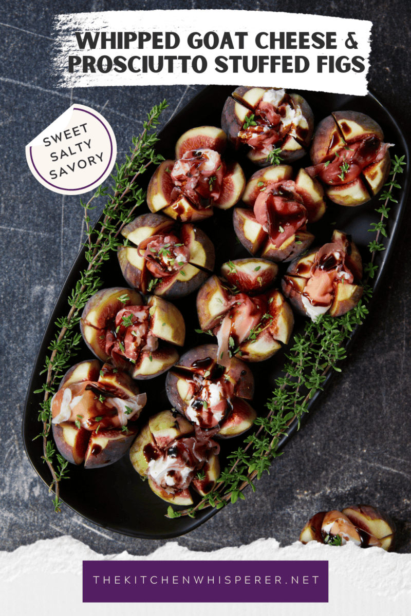 Elegant, easy, and ready in 15 minutes! Fresh figs are stuffed with fluffy whipped goat cheese, wrapped in savory prosciutto, and drizzled with balsamic glaze. Try this simple appetizer today!