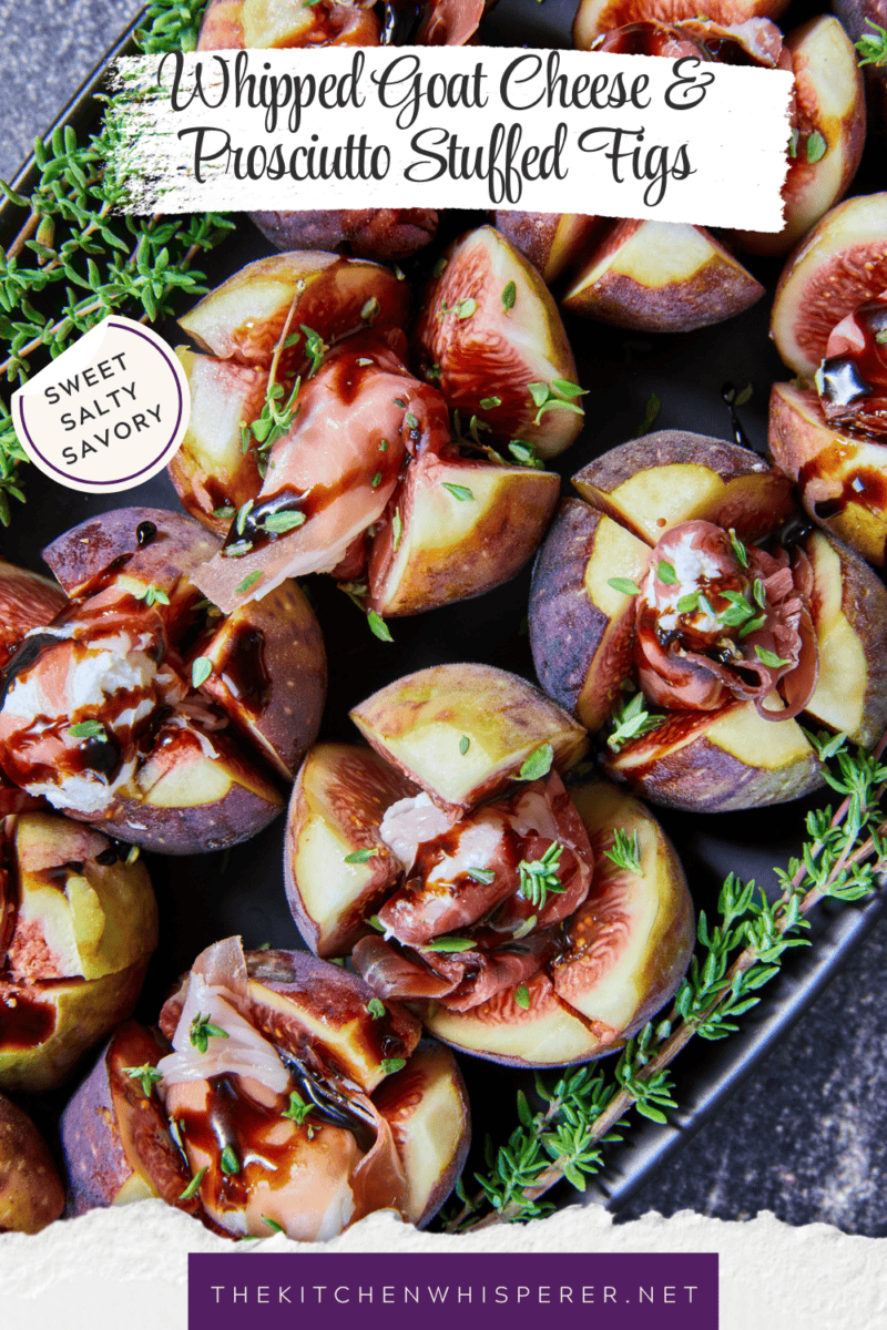 Elegant, easy, and ready in 15 minutes! Fresh figs are stuffed with fluffy whipped goat cheese, wrapped in savory prosciutto, and drizzled with balsamic glaze. Try this simple appetizer today!