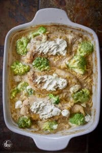 One Pan Baked Boursin Chicken & Orzo with Broccoli