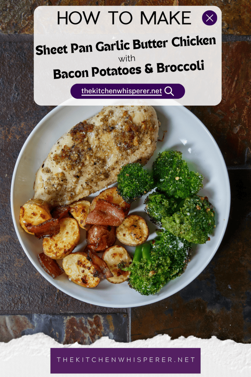Skip the multi-pan cleanup with this Sheet Pan Garlic Parmesan Chicken! Features juicy garlic-butter chicken, crispy potatoes roasted in savory bacon fat, spicy red-pepper broccoli, and caramelized lemons. Includes oven and air fryer instructions! Built for busy weeknights, this high-protein dinner hits the table in under 45 minutes!