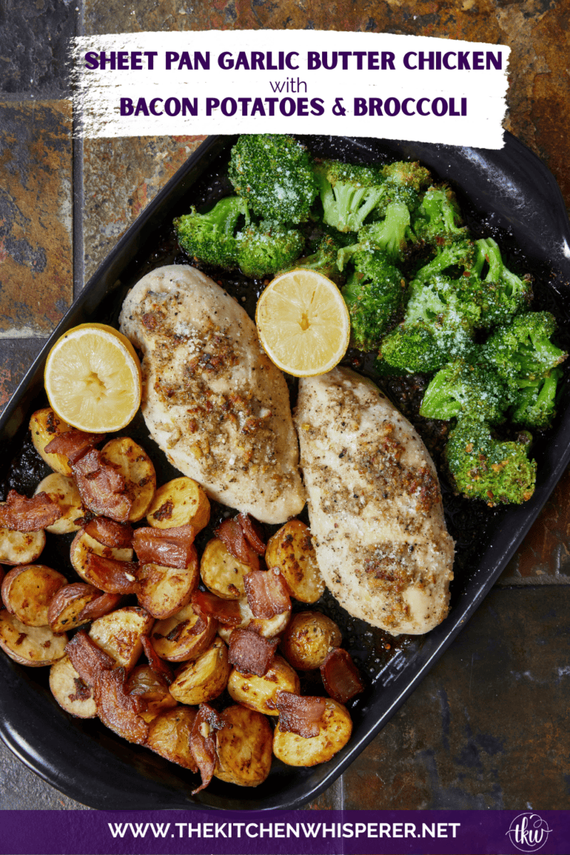 Skip the multi-pan cleanup with this Sheet Pan Garlic Parmesan Chicken! Features juicy garlic-butter chicken, crispy potatoes roasted in savory bacon fat, spicy red-pepper broccoli, and caramelized lemons. Includes oven and air fryer instructions! Built for busy weeknights, this high-protein dinner hits the table in under 45 minutes!