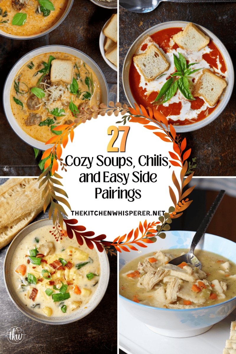 A mouthwatering roundup of 27 cozy, bowl-comforting soups, rich slow-simmered chilis, and dunkable side pairings—from warm cornbread to gooey grilled cheese—made to bring genuine comfort to your table.
